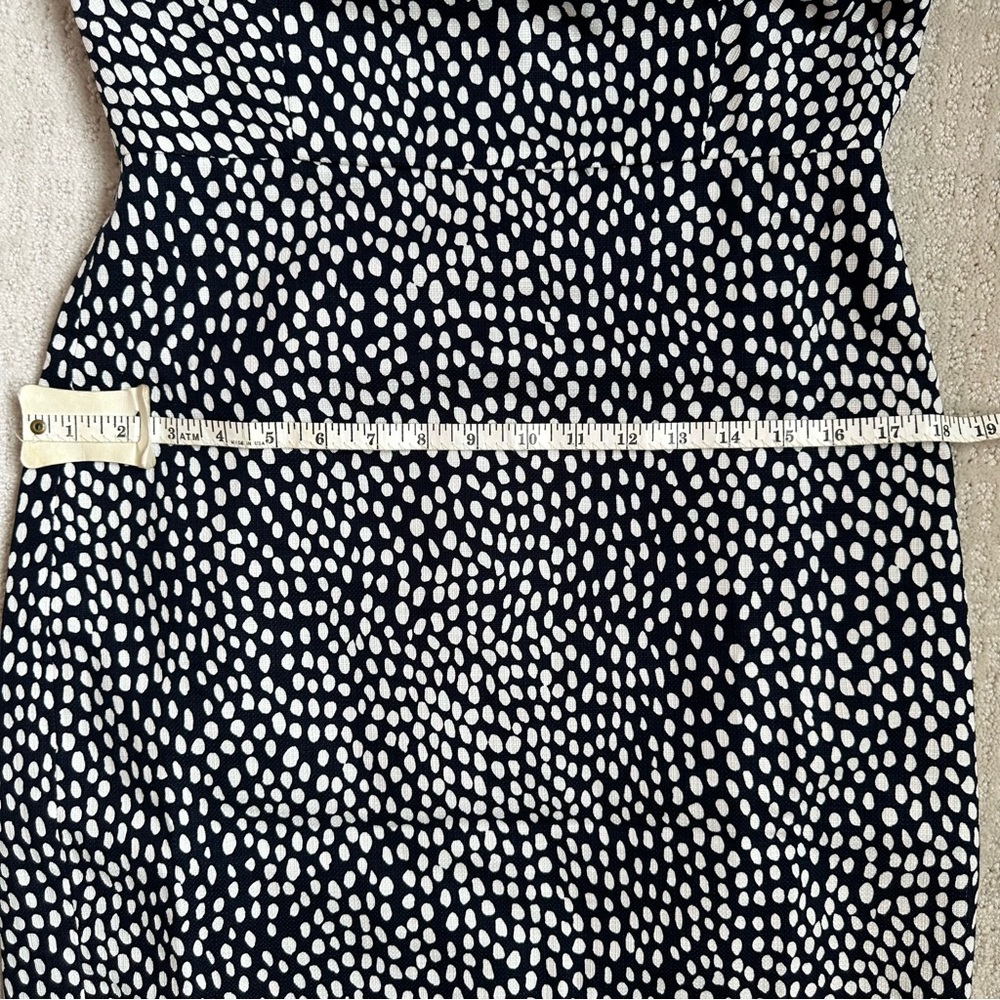 NWOT J. CREW| Dark Navy and White Sheath Dress Sz 8 - Picture 5 of 8